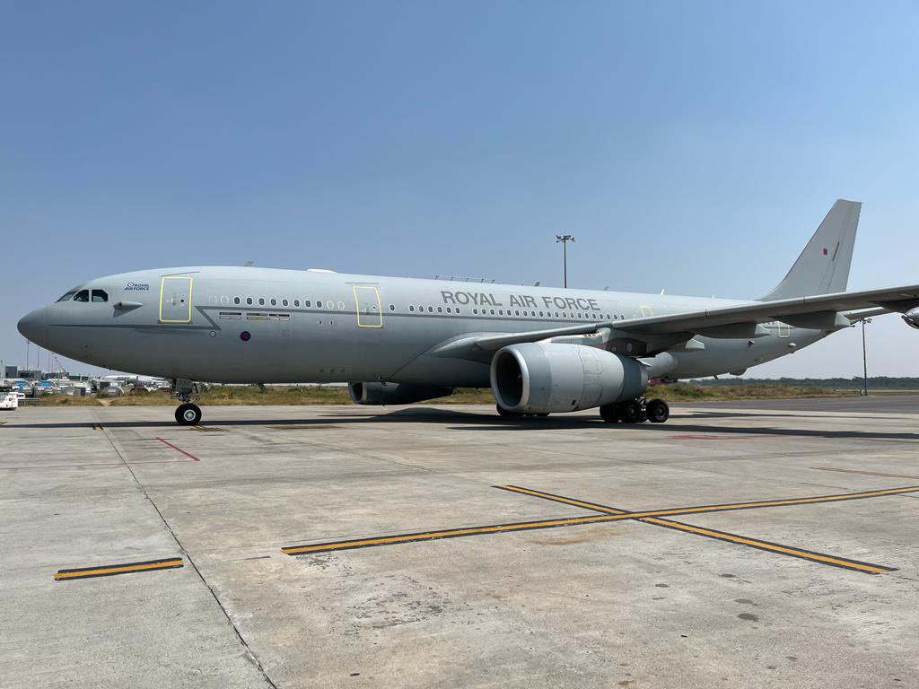 Did you know…the @RoyalAirForce were back in India recently…working with our Indian 🇮🇳 partners as 🇬🇧 #Typhoon fighters & supporting #Voyager aircraft stopped over in Hyderabad. Linking up once again with India, helping with our activities within the region! #StrongerTogether