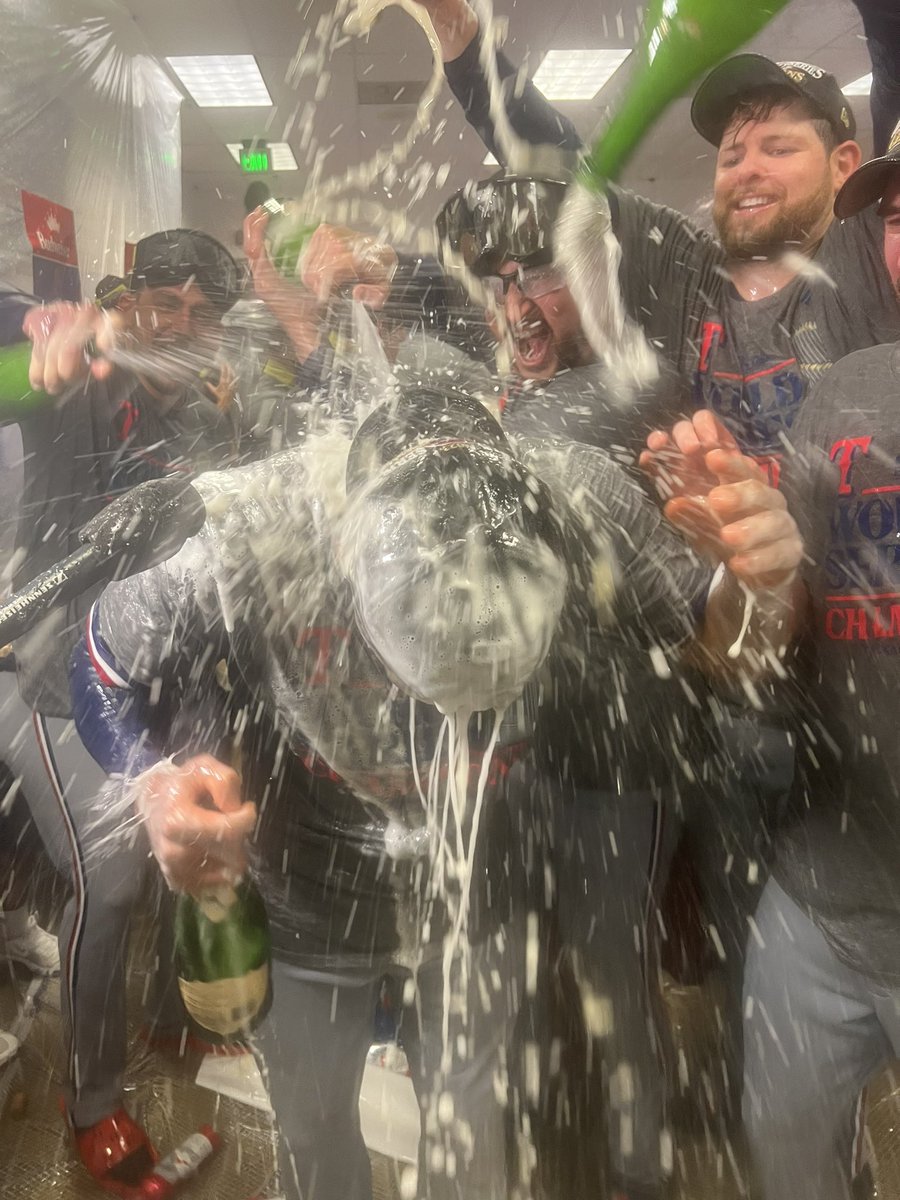 BASIC MATH

The Rangers have won their first World Series in their 52nd year since moving to Texas. 

The Astros won their first World Series in their 55th year. 

Baseball in Texas goes through the Texas Rangers.