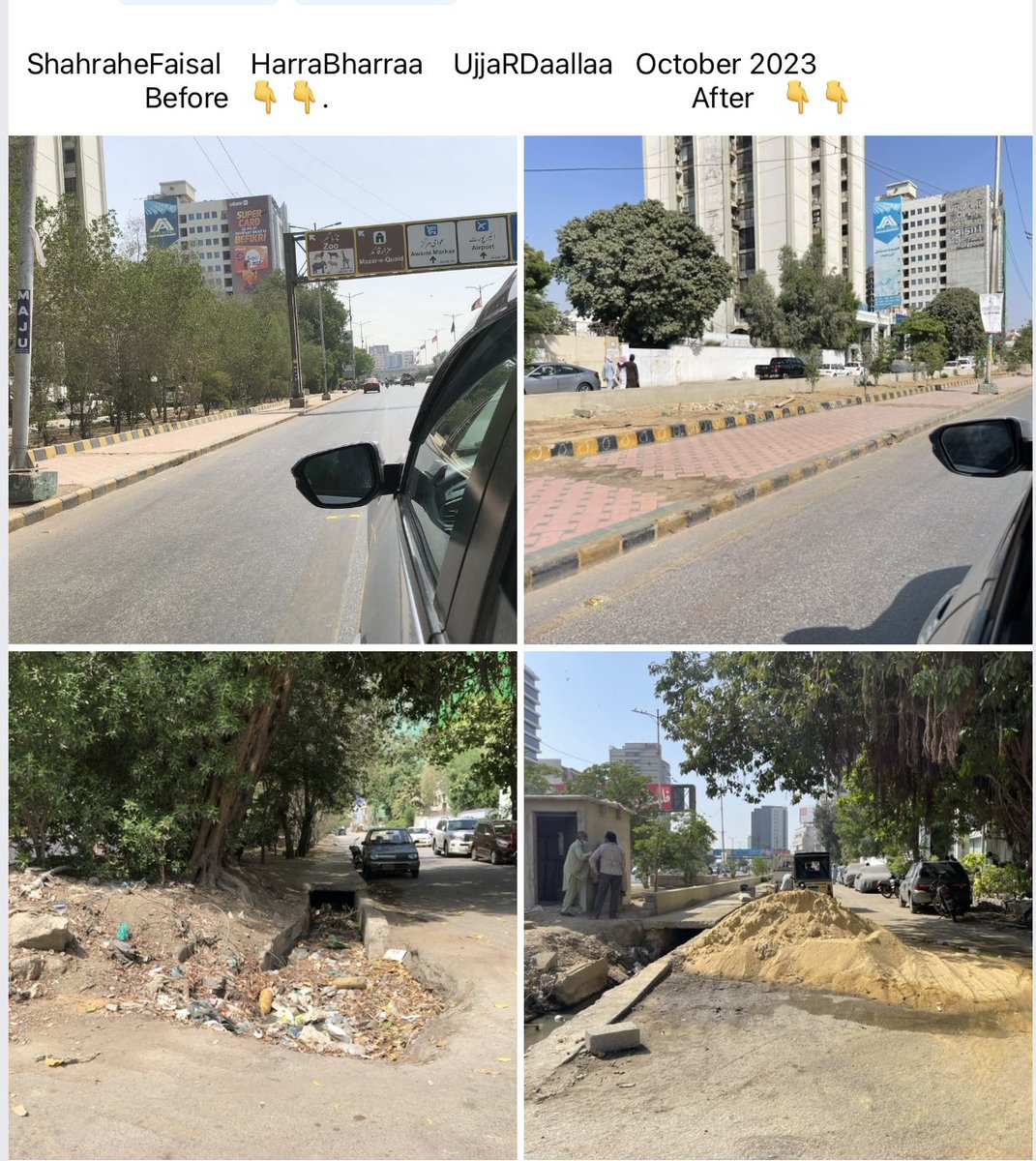 HarraBharra ShahraheFaisal UjjaaR Dalla.. More #Trees Massacres Planned 🆘 Silent Protest 79 YrsOld Chartered Accountant of 1970 #ClimateChange #Nature #Environmentalism