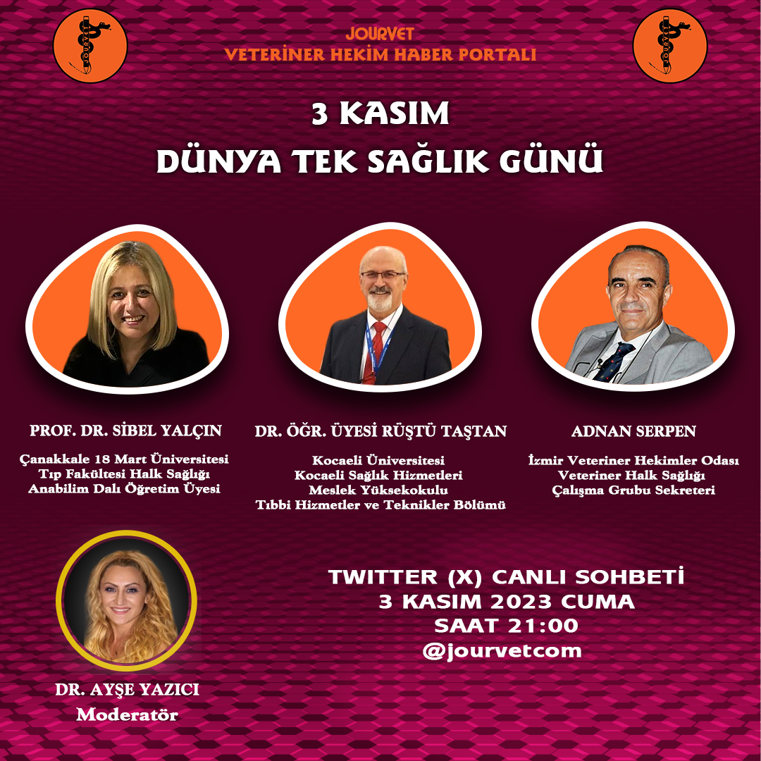 3 Kasım Dünya Tek Sağlık Günü kapsamında düzenleyeceğimiz Twitter (X) Canlı Sohbetimize davetlisiniz.
#TekSağlık #3KasımDünyaTekSağlıkGünü