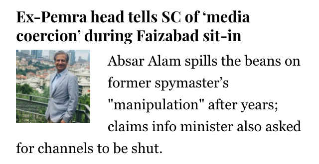 PakistaniRaven_'s tweet photo. The affidavit of @AbsarAlamHaider against former #ISI chief goon #FaizHameed in the #TLP #Faizabad dharna case will be a test case for #QaziFaezIsa and for #PakistanArmy &amp; democracy, civilian supremacy, accountability. This is why this case won’t go anywhere. https://t.co/D0q2UbGSml