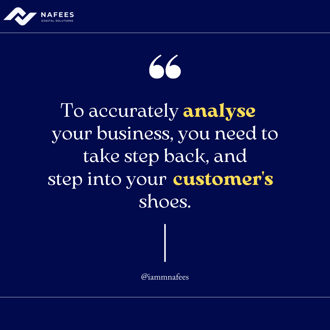 iammnafees's tweet photo. Customer insights drive business growth. #CustomerPerspective #WalkInTheirShoes #BusinessSuccess https://t.co/9S07NM7lCM