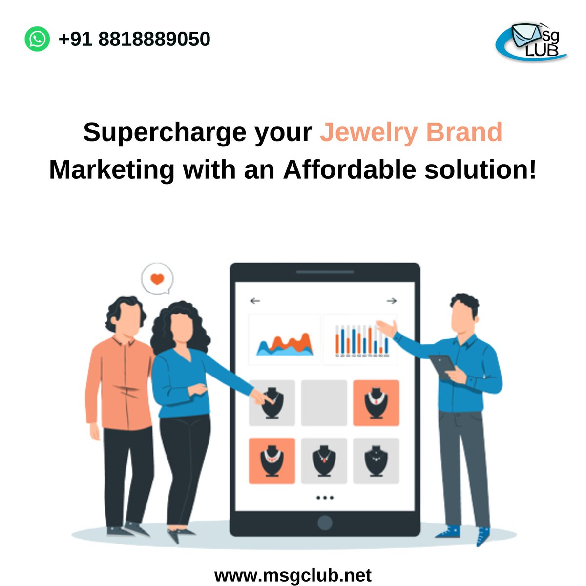 msgclub_net's tweet photo. MsgClub's integration services offer a range of solutions tailored specifically for jewelry businesses. For more information contact us directly on whatsapp https://t.co/852ThShB6N
#jewellerysoftware #softwareintegration #msgclub #bulksms #bulksmsmarketing #bulksmsservice #b2b https://t.co/V85xo8tem8