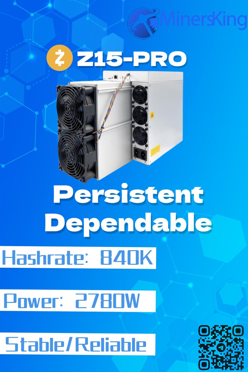 With its impressive hashing rates and energy optimization, the Z15 Pro offers miners a competitive edge in the #Equihash algorithm #mining landscape.

#ZEC #Bitcoin #hardware #CryptoNews #CryptoNews #blockchain #Ethererum #ETC