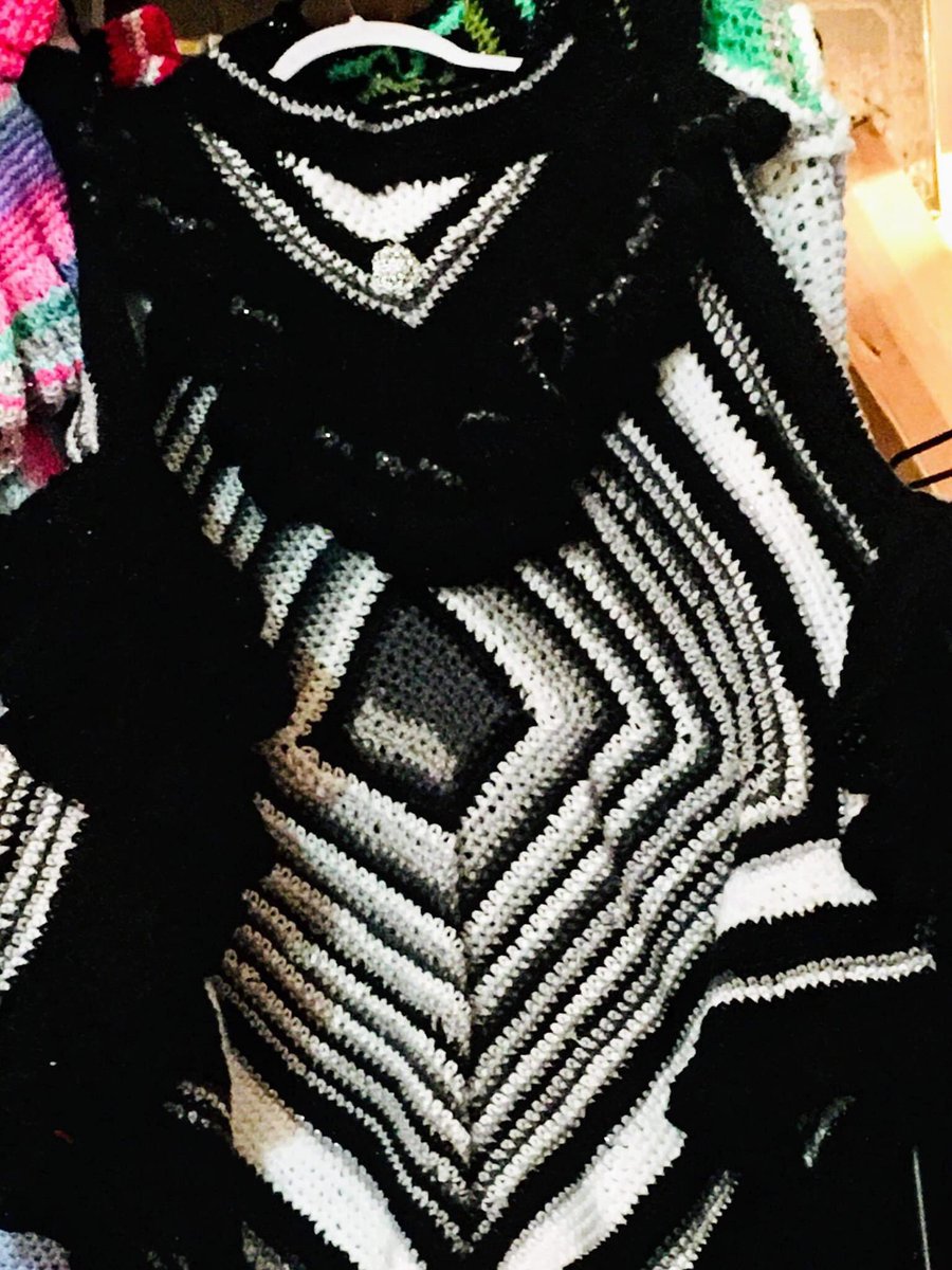 Vernadean1's tweet image. #Imade these #ponchos taught myself to #crochet 🧶 I love it very therapeutic #relaxing …🌹🍃