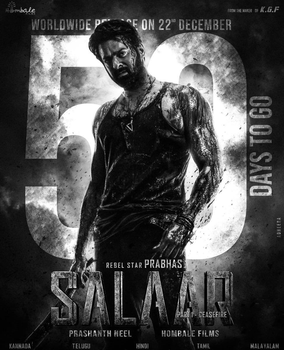 PrabhasRaju's tweet photo. Brace yourselves 🔥

#RebelStarRAMPAGEin50Days 

#Prabhas https://t.co/ivM7JcPN1h
