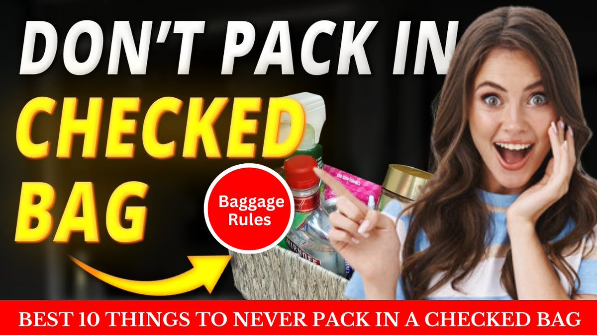 Best 10 Things to NEVER Pack in a Checked Bag || Baggage Policy

Watch Now- youtube.com/watch?v=HAG0j3…

#Valuables #Medications #FragileItems #TravelDocuments #Irreplaceable #LiquidsOver3oz #NoFlammables #NoPerishables #OversizedItems #NoHazardousMaterials