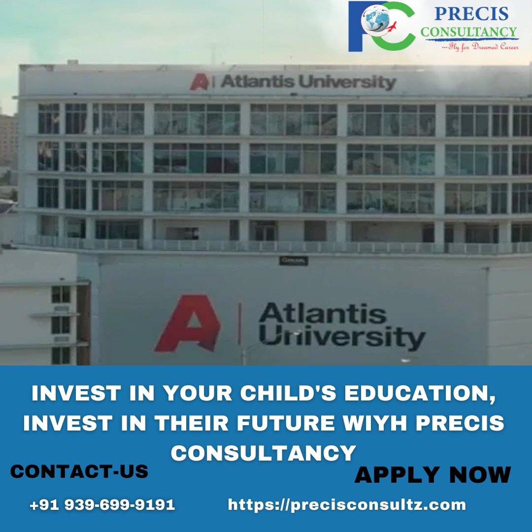 Looking at make your mark at #atlantisuniversity precis consultants will provide personalized guidance, ensuring a seamless transition to your desired program.

Call us @ +91 939-699-9191 / email us at mavya.precis@gmail.com or precisconsultz.com