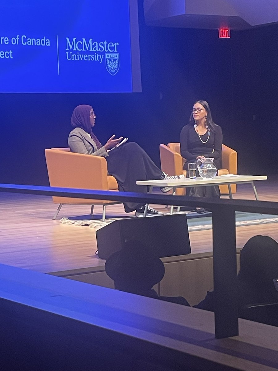meeussenna's tweet photo. @MacFutureCanada @McMasterU Thank you @AutumnPeltier1 for taking the time to share your ideas and hopes this evening. https://t.co/cnMHDdxT7b