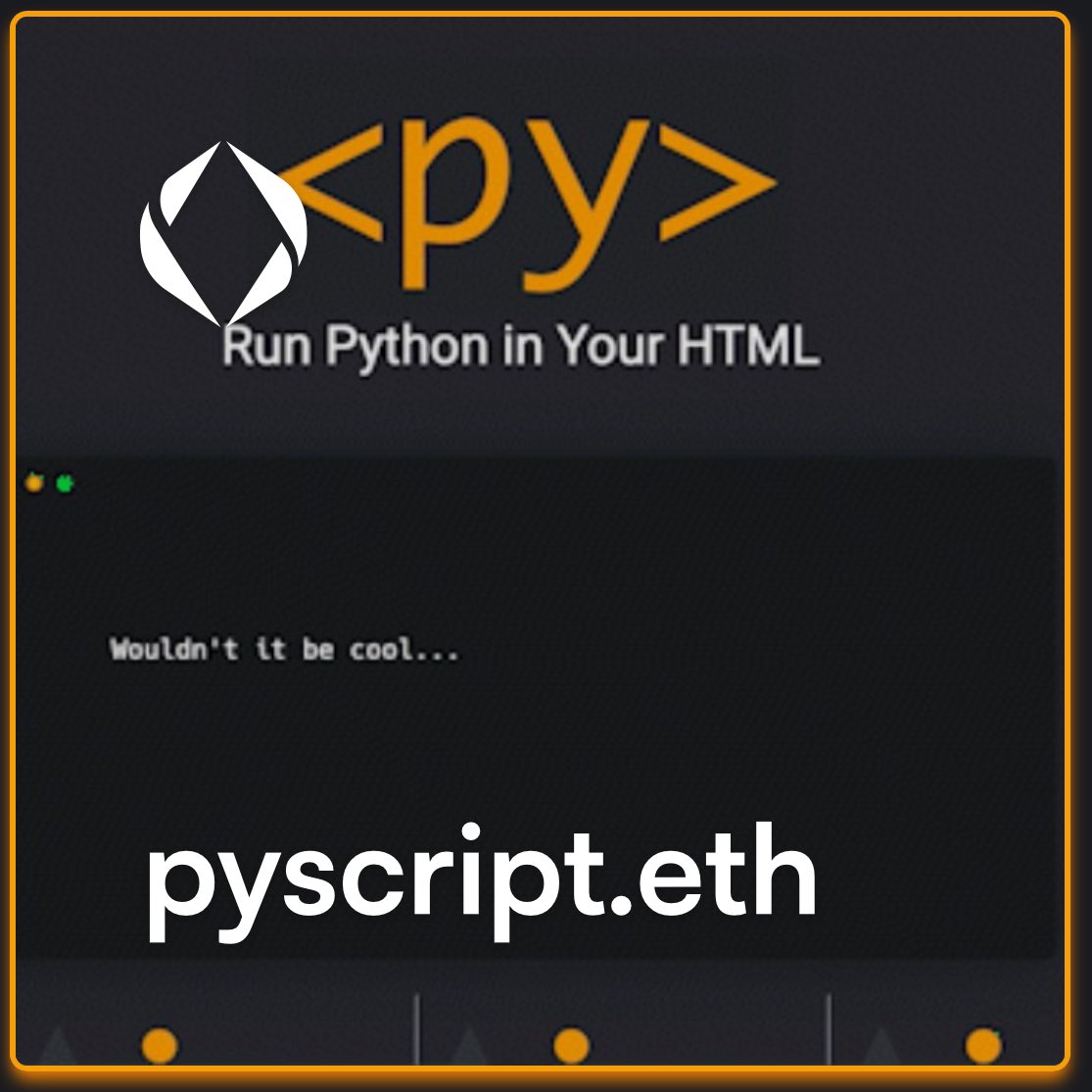 Metainsider's tweet image. Looking for an owner for this rather succinct #ENS name. It would be better in the right hands #pyscript #pythonprogramming #python #Coding #developers