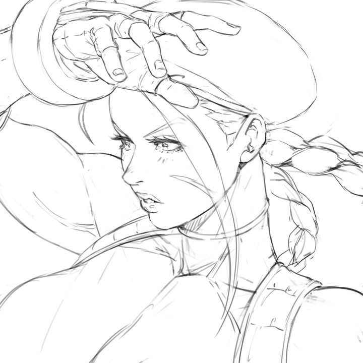 Cammy 
w/ process sketches. 