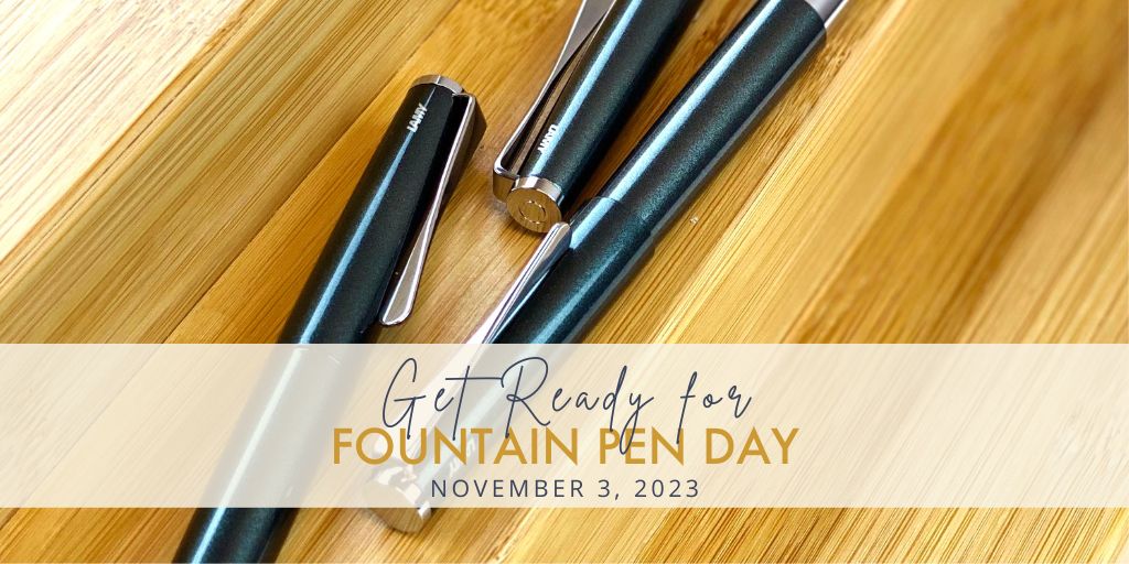 PenChalet's tweet photo. Did you hear? Fountain Pen Day 2023 is RIGHT around the corner! And we've got SO many prizes - like this Lamy Studio Special Edition Black Forest fountain pen. 👏 👏 👏  Check out all Fountain Pen Day fun: https://t.co/IiSURhjnG1 @LamyPens #lamystudio #giveaway #entertowin #lamy https://t.co/RLeuYd5Zej