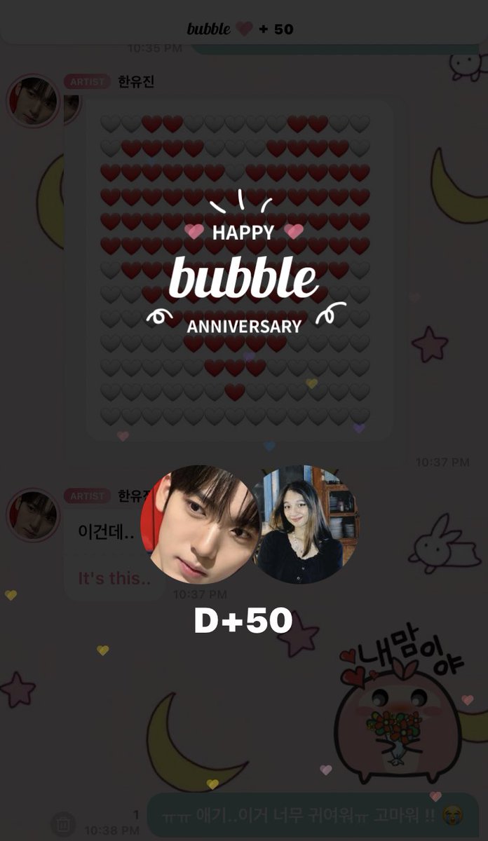 50days with them on bubble 🫧🍓🦕