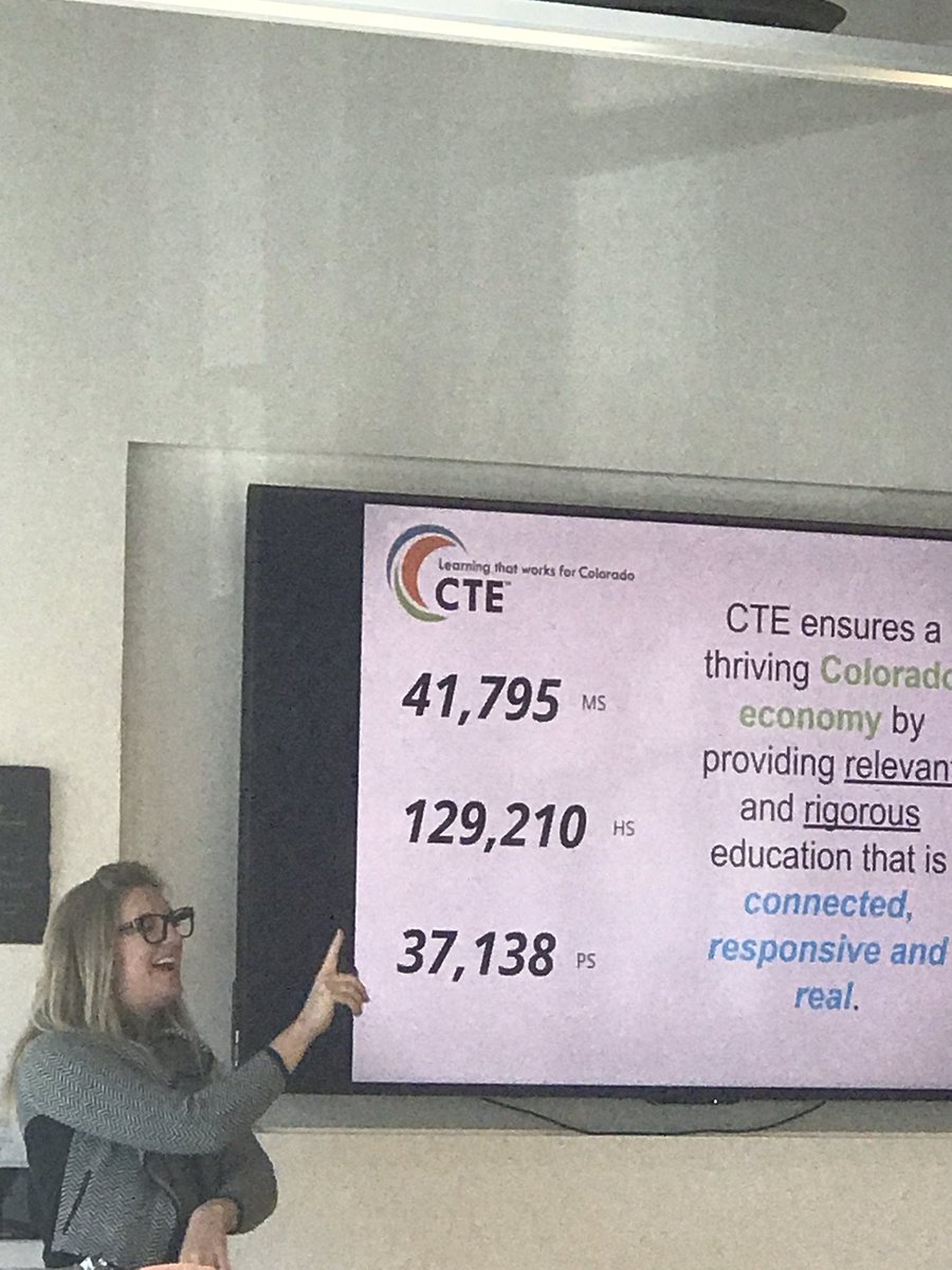 Rockstar in “da House”… Lauren Jones.  Thank you for the EXCELLENT presentation in Glenwood Spring on Colorado CTE!  #coloradoacte  #coloradocareertech