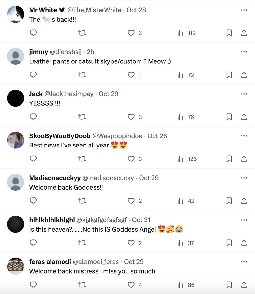 QuiveringPup's tweet photo. Absolutely loving the passion and enthusiasm for @OnlyAlphaAngel return. No matter how much time has passed, we all know that Goddess instantly owns every place She steps on, and that includes our brains. https://t.co/jpiG55lnPU