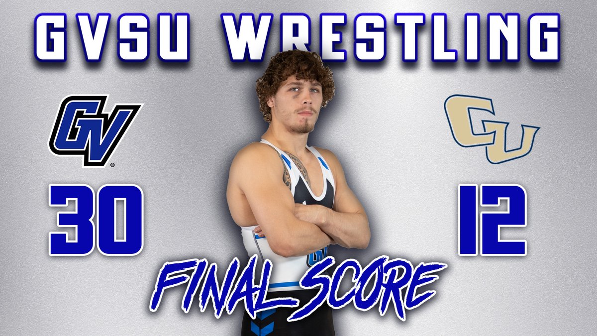 GVSUWrestle's tweet photo. What an evening at the GVSU Fieldhouse Arena. The return of GVSU wrestling was an incredible event. The Lakers claim a 30-12 victory over Cornerstone before a crowd of 1,517. GVSU wins six matches, collecting bonus points in five. #AnchorUp https://t.co/cd0cwgTkMQ