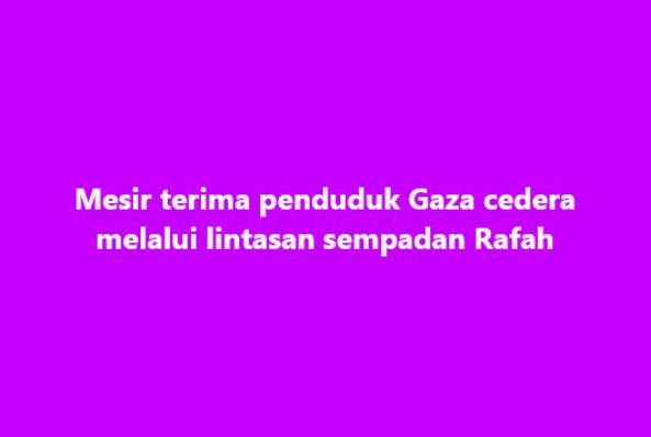 SinarOnline's tweet photo. Mesir terima penduduk Gaza cedera melalui lintasan sempadan Rafah
#SinarHarian #Thread #Mesir #Gaza #palestinekids