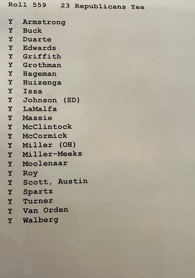 45tf9's tweet photo. @wendyp4545 @lindacosylife It is actually 36. There were 13 Republicans who didn't bother to even vote https://t.co/FHiq9djL1U