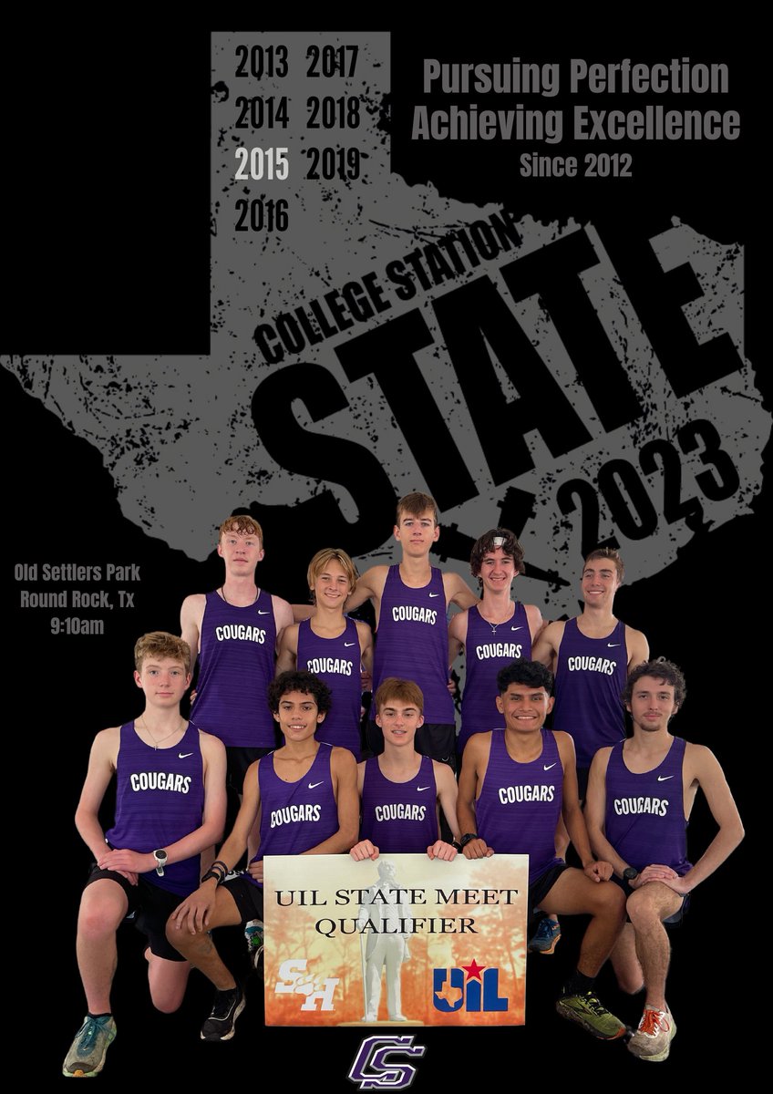 CSHS_Distance's tweet photo. TOMORROW IS THE DAY... 8 Time State Qualifiers toe the line at 9:10am‼️

📍Old Settlers Park (Round Rock, Tx)
📅Friday, November 3rd
⏱️https://t.co/bftw3PkTi5

#StepUpShowUp https://t.co/0e7MSAR5C0