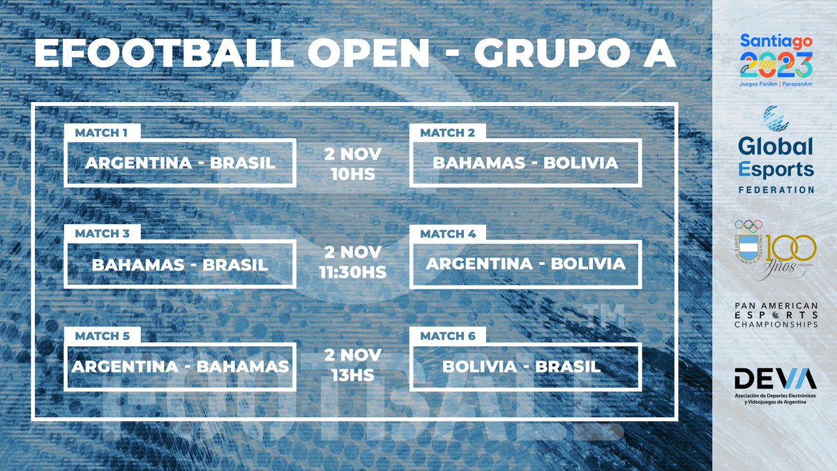 Preparen las vuvuzelas que ya tenemos listos los cruces. Vamos todos a apoyar nuestra selección que comienza su búsqueda por la dorada 🏅

#JuntosSomosEsports #JuntosSomosDeva #santiago2023