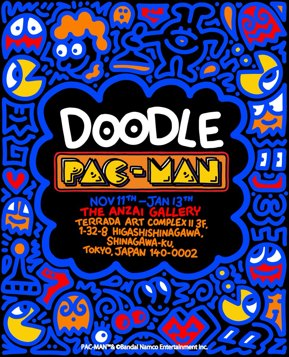 ⋱個展「Doodle x PAC-MAN」開催決定