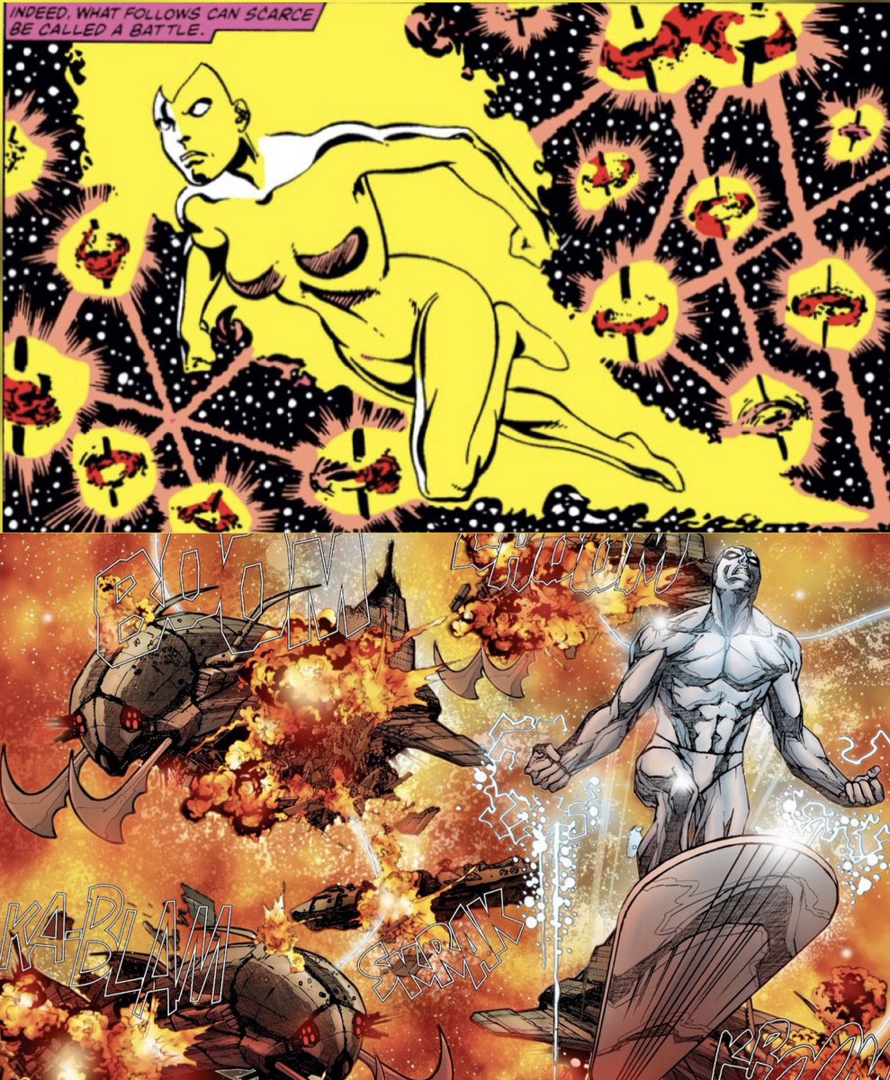 dano_cosmic's tweet photo. #FrankieRaye/#Nova 🤝 #SilverSurfer
✨
#FantasticFour #257 (Vol. 1, 1983)
W/A-#JohnByrne,C-#GlynisWein,L-#JimNovak
✨
Annihilation: Silver Surfer #3 (Vol. 1, 2006)
W-#KeithGiffen,A-#RenatoArlem,C-#JuneChung,L-#CoryPetit
✨
#Galactus #Marvel #MarvelComics #MarvelCosmic https://t.co/mMJSJ1pzUM