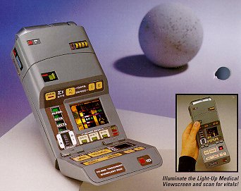 Diagnose the A-Z of Trek diseases from to Andronesian encephalitis to Zanthi Fever with the surprisingly screen accurate Medical Tricorder from Playmates (released in 1997) #startrek #AllStarTrek #startrektoys #startrekTNG #StarTrekVoyager