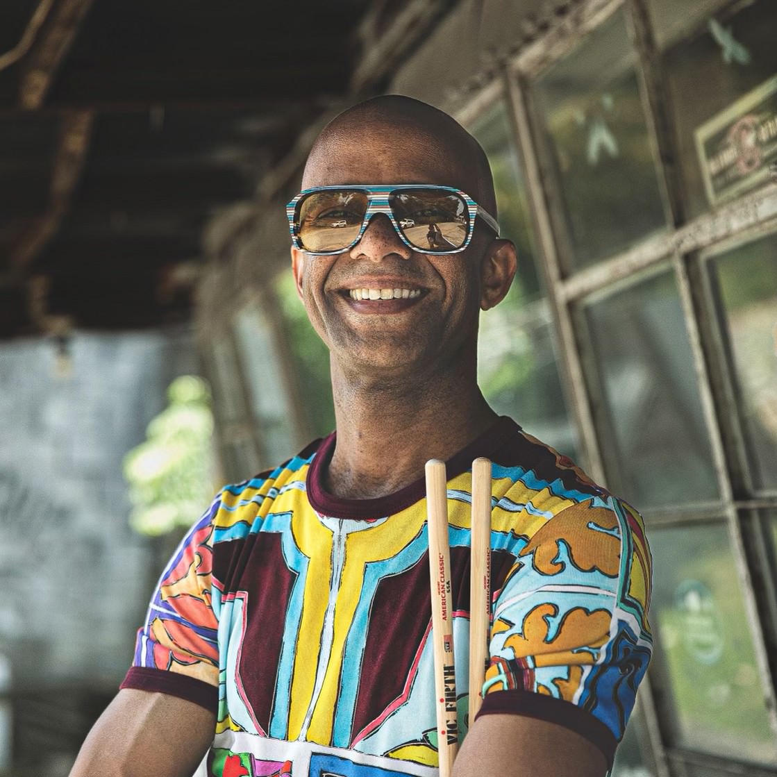 discussinperc's tweet photo. Ep 356 came out Tue: https://t.co/A4AtpqrQ79 feat #MarcusFinnie. He talks about music, food, education &amp; several other adventures. There's other segments including R.I.P. &amp; music news. Bonus content on the website in the show notes: https://t.co/ersPH7V3lk #percussion #podcast https://t.co/eMoR7Bn1PY