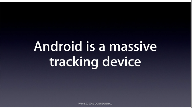 This sort of says it all. This slide is straight out of the Apple internal strategy deck between top executives as they prepared to make their major bet across the company and brand around consumer privacy. It's what effectively led to a war with Facebook. /7