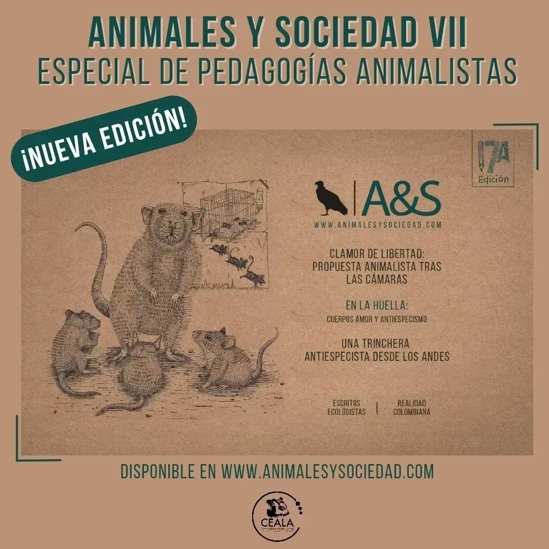 Tenemos el gusto de presentarles la 7ma edición de Animales &amp; Sociedad que recoge reflexiones sobre el papel de la educación para la #LiberaciónAnimal

Puedes encontrarla en animalesysociedad.com

#WorldVeganDay #AnimalesySociedad #Antiespecismo #veganismo