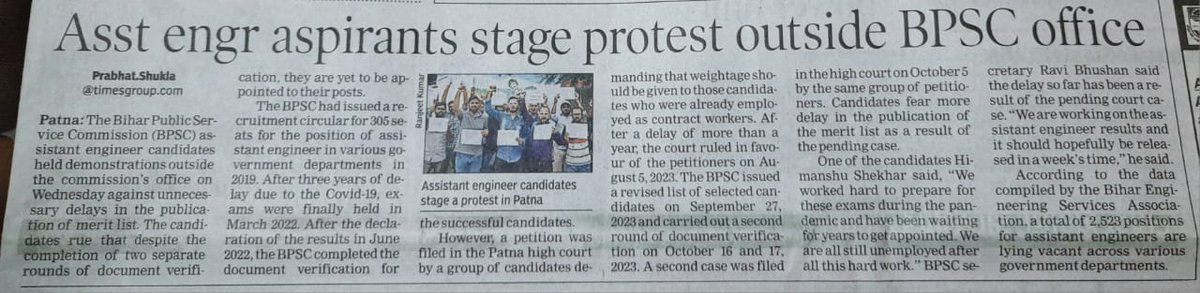 DhirajK81381320's tweet photo. @atulpmail sir please publish Assistant engineer (01-04/19) final result immediately 🙏
#Bpsc_AE_01/19
#declare_bpsc_AE_final_result https://t.co/aprFTEc3YY