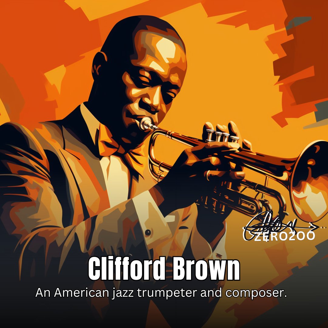 Day 272-Today, we remember the legendary Clifford Brown, a true genius of jazz. His trumpet virtuosity and remarkable improvisational skills have left an indelible mark on the world of music. #LegendsInLivingColor #CliffordBrown
