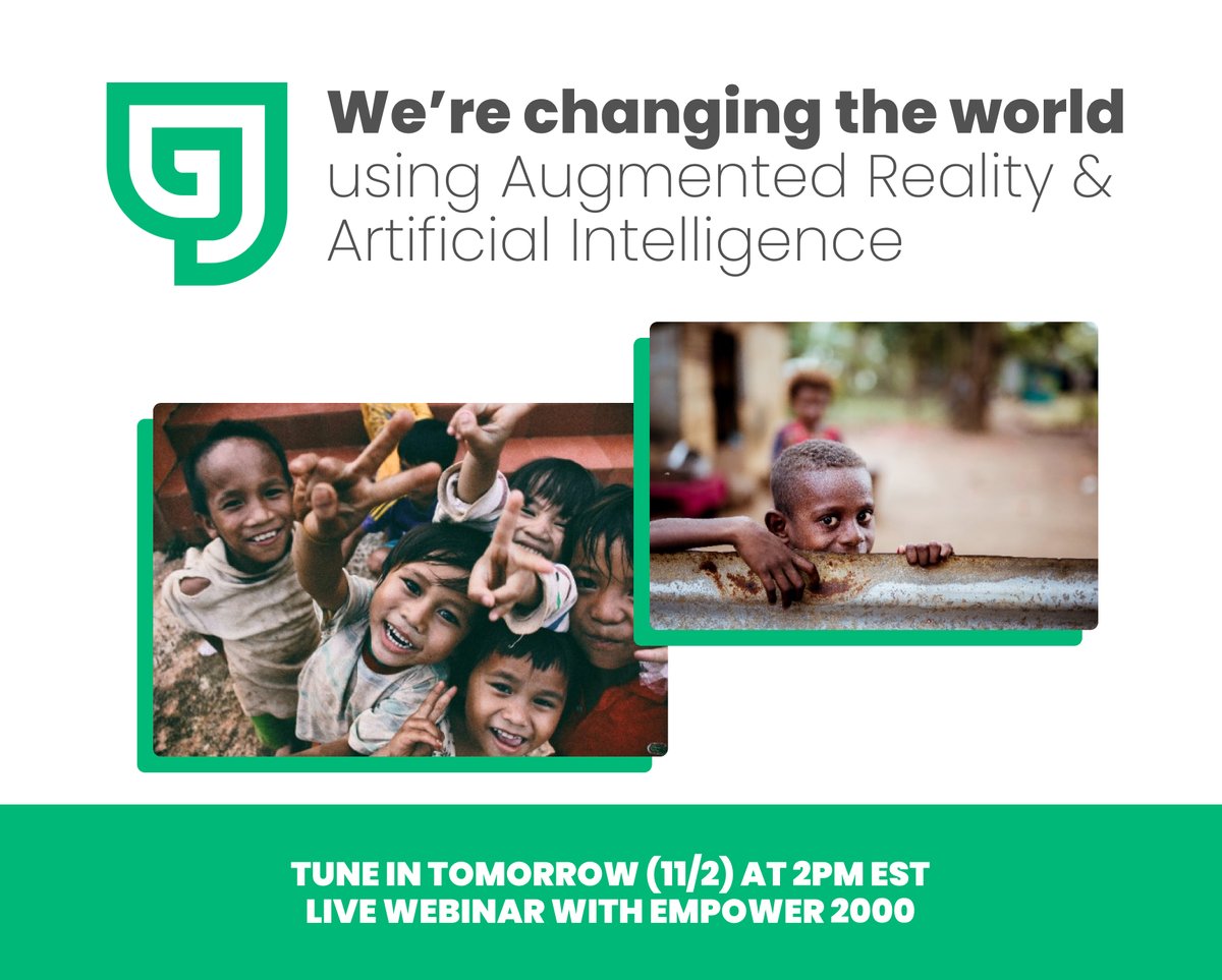 GravityJack's tweet photo. You are specially invited to join Gravity Jack’s founders at an exclusive webinar with Empower 2000 TOMORROW (11/2) at 2 PM EST! We will discuss Gravity Jack’s dedication to using AI and AR to change the world for the better using the  @thewartribe  
https://t.co/pkVB9SnK70 https://t.co/ivmeW2xhu2