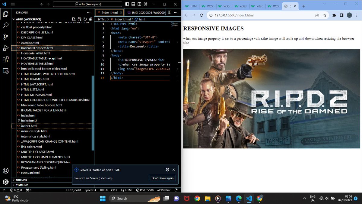 kipkoechjoel001's tweet image. Day 005
#100DaysOfCode #100daysofcodechallenge #CSSDay2023 
Responsive images✅
Responsive text sizes✅
