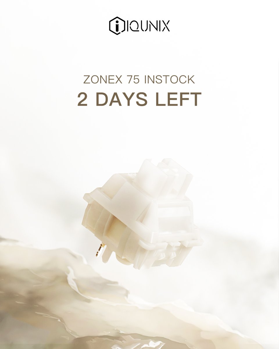 iQunix's tweet image. 📣Get Ready!

⌛️ SUPER ZONEX 75 Round 2 Countdown: 2 DAY⁠S LEFT
Mark your calendar, set your reminders

🔥Stay Tuned.

#IQUNIX #Mechanicalkeyboard #keyboard #mechkeys #mechkeyboard #gamingkeyboard