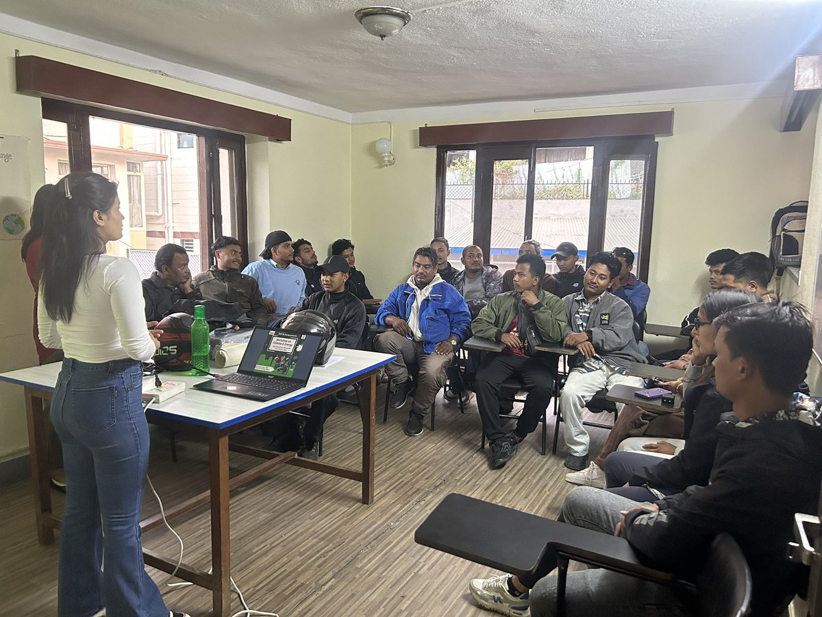 powershiftnp's tweet photo. We had a step forward to Shift The Energy after pre assessment survey with Pick and Drop. This Session with the staff and riders of Pick and Drop pvt ltd was prioritized to make the participants engaged to understand on cause effect of climate change as well as air pollution https://t.co/brMpJf0Rqq