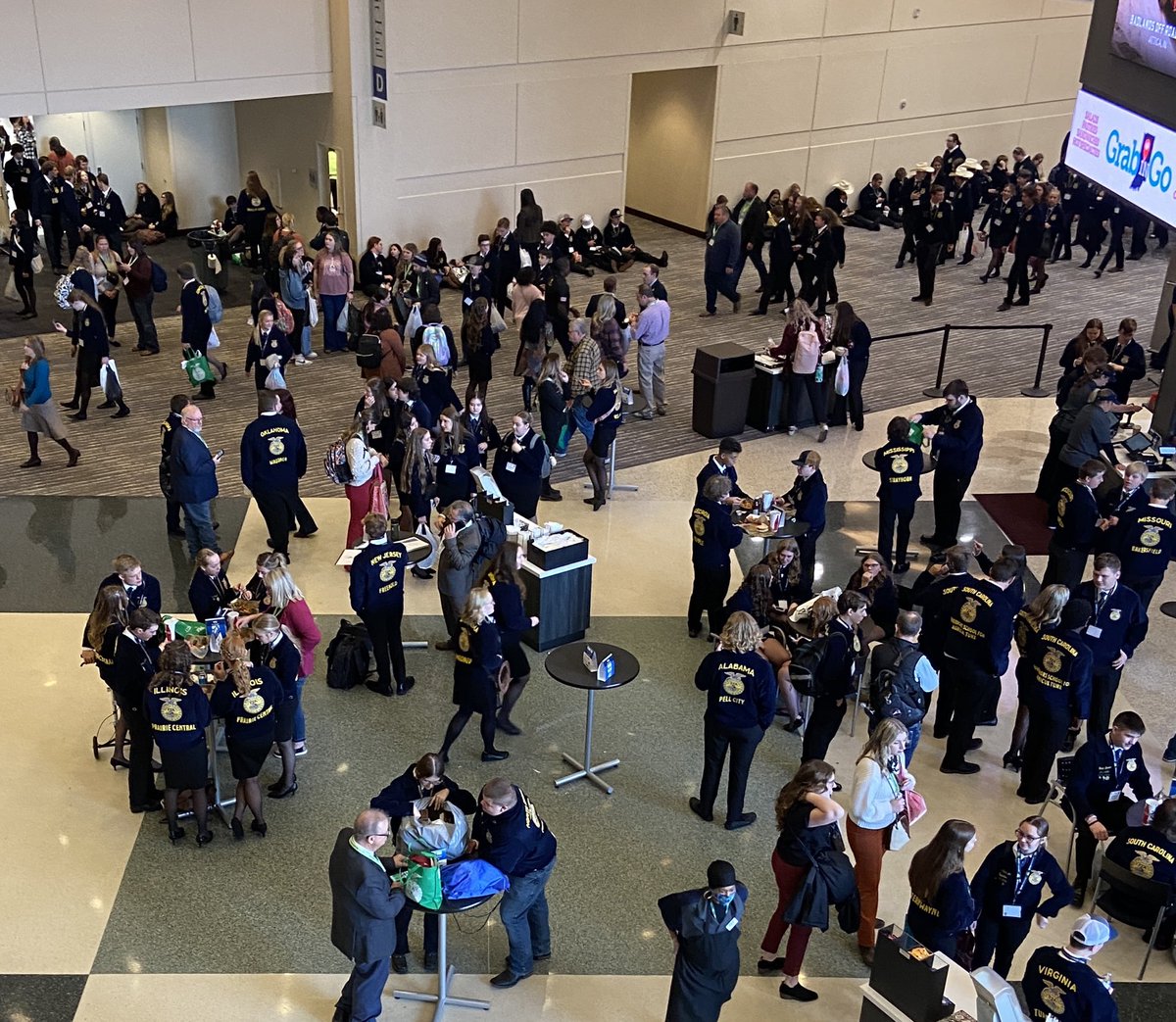 Indy does it right, again.  With close to 70,000 attending the National FFA Convention, the city is flooded with blue jackets.  Love to see the states represented on their backs.  Meeting these students, the future of the Ag community is in good hands!  Glad to be a part of it.