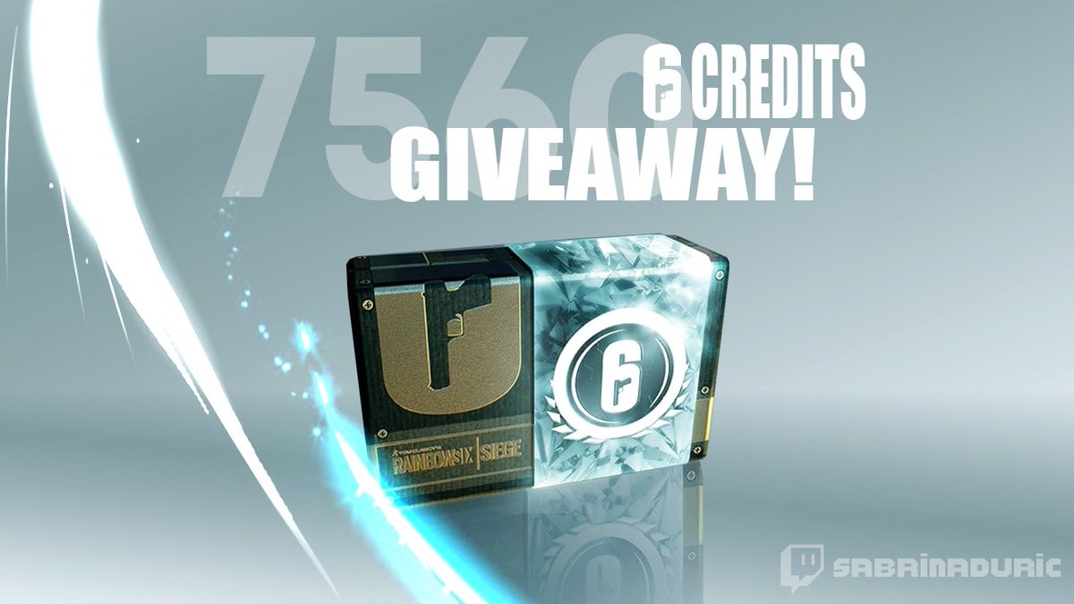 sabrinaduric's tweet photo. As promised another (bigger) giveaway! 🎊 
1 Lucky person can win 7560 R6-credits!

How to enter: 

- Follow: @sabrinaduric
- LIKE + SHARE💙
- Tag a friend! https://t.co/xBWMVNNv84