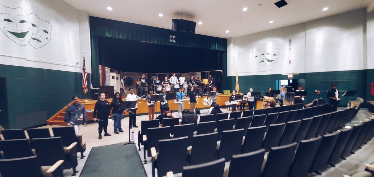 JFKBands's tweet photo. After a chilly recording session on the field, #JFKMB were back inside putting finishing touches on their parade music! The Santa Arrival Parade is in two weeks! https://t.co/BEyxmw8zRz