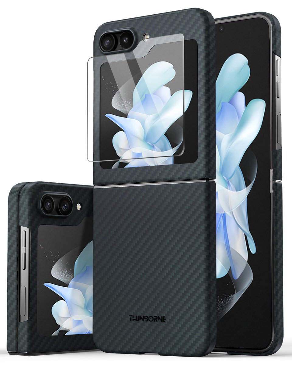 UniverseIce's tweet photo. Minimalist case lovers, meet your match with @thinborne's aramid fiber cases for the #GalaxyZFlip5 and #GalaxyZFold5. Unbelievably lightweight, paper-thin, and MagSafe-ready. Just the way we like it! Get yours: https://t.co/w7tDRZ5AIX π #SleekProtection #ad https://t.co/m9fpJSosIA