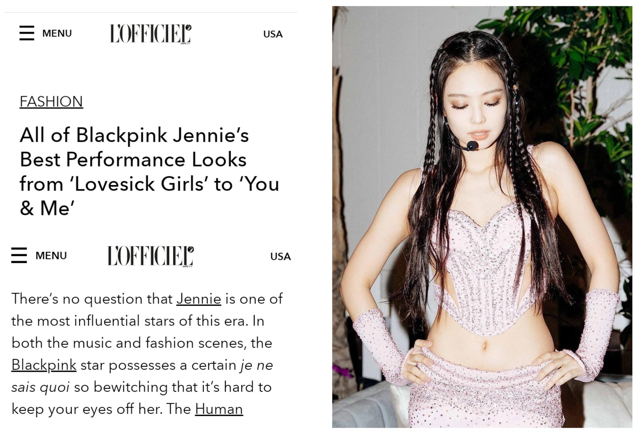 All of Blackpink Jennie's Best Performance Looks from 'Lovesick Girls' to  'You & Me