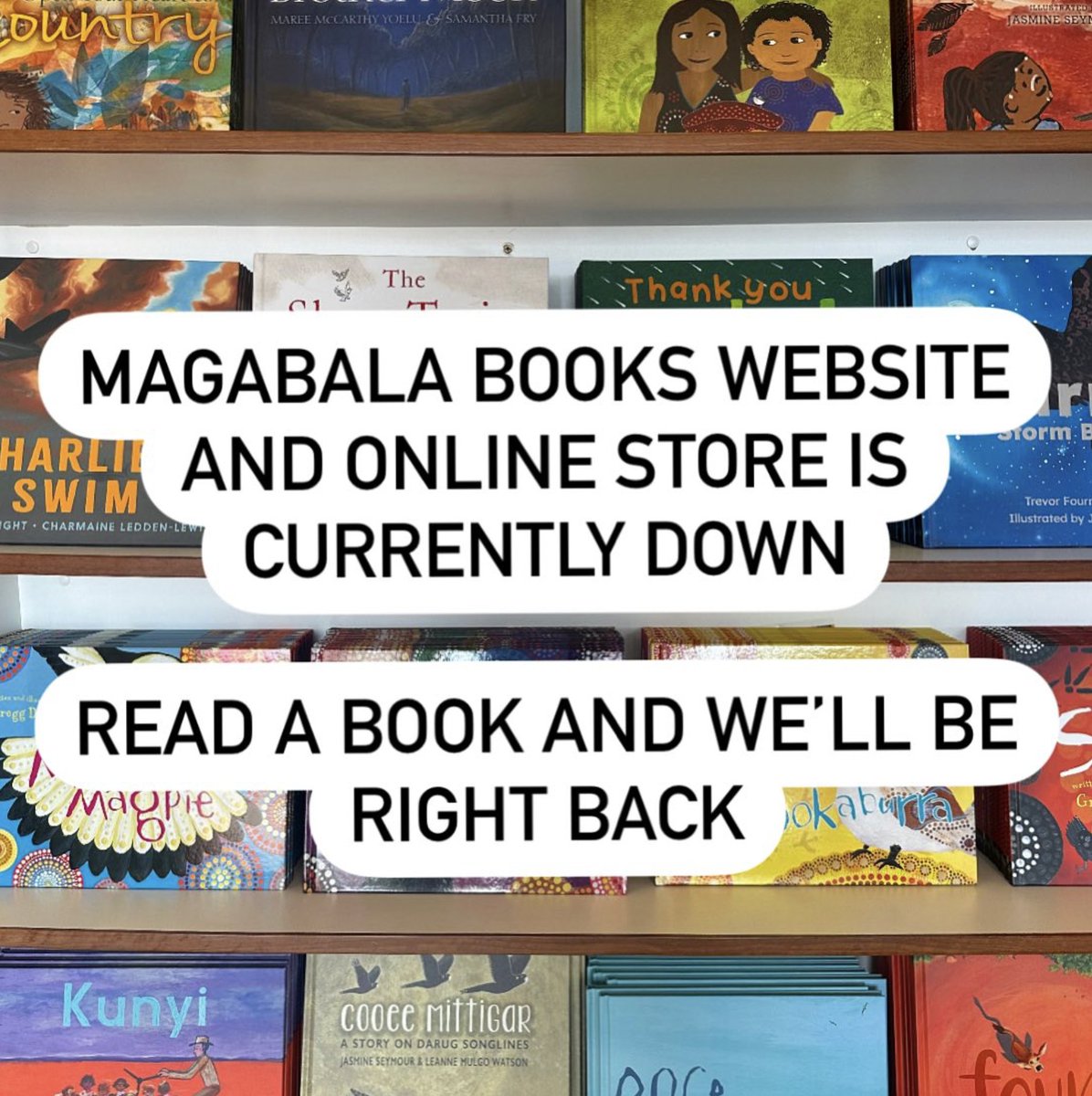 The Magabala website and online store are currently closed. We’ll be up online very soon 📷📷