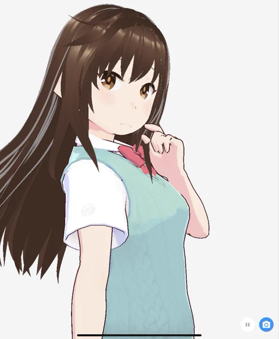 iPadでvroid作れると知って、試しにユキちゃんつくったんだけど可愛い死 #しゃちいえ