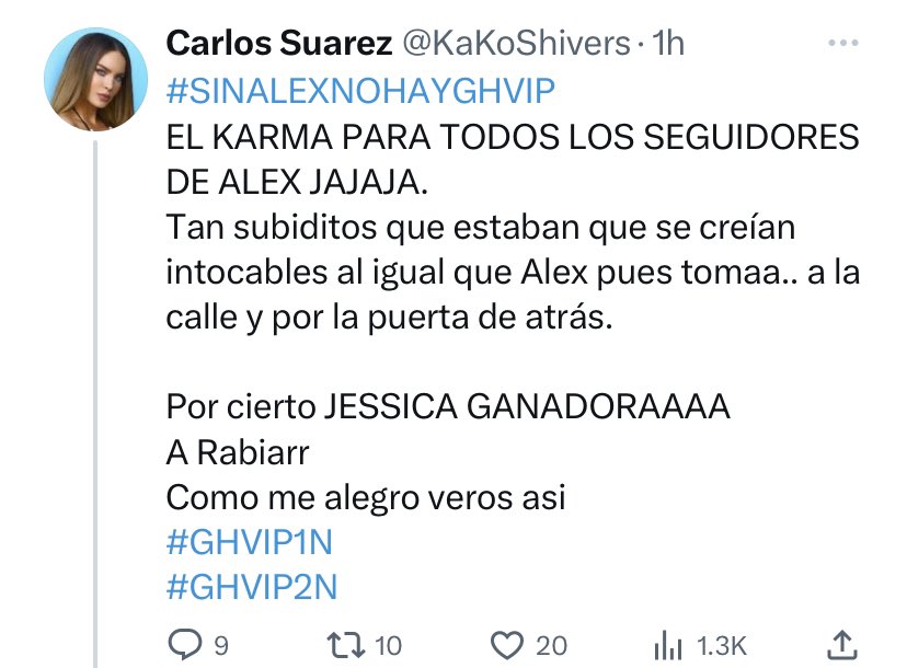 Granhermano1222's tweet photo. Ya hay gente que da por ganadora a Jessica , lo veremos ! #GHVIP2 https://t.co/jC64h3xhOw