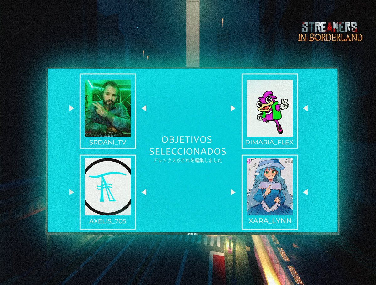 ♦️✨PARTICIPANTES CONFIRMADOS✨♣️
Costa Rica / Argentina / México, unos verdaderos crack en los videojuegos y de los fails en directo ¿Lo lograrán? #StreamersInBorderland

49. <a href="/SrDani_TV/">SrDani</a>
50. <a href="/AxeIis_705/">Axelis705</a>
51. <a href="/Dimaria_flex/">Dimaria_Flex</a>
52. @Ara_LynnFL

<a href="/STInBorderland/">Streamers In Borderland</a>