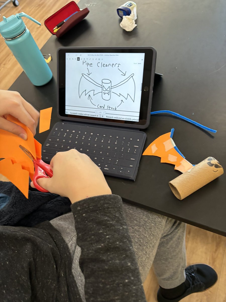 NicoleMcBado's tweet photo. 🦇Billy the bat STEM was back!! 🦇 #inspire96 #SciSpecialist #STEMed #SciEd @NadScience https://t.co/n7m9eU6YGH