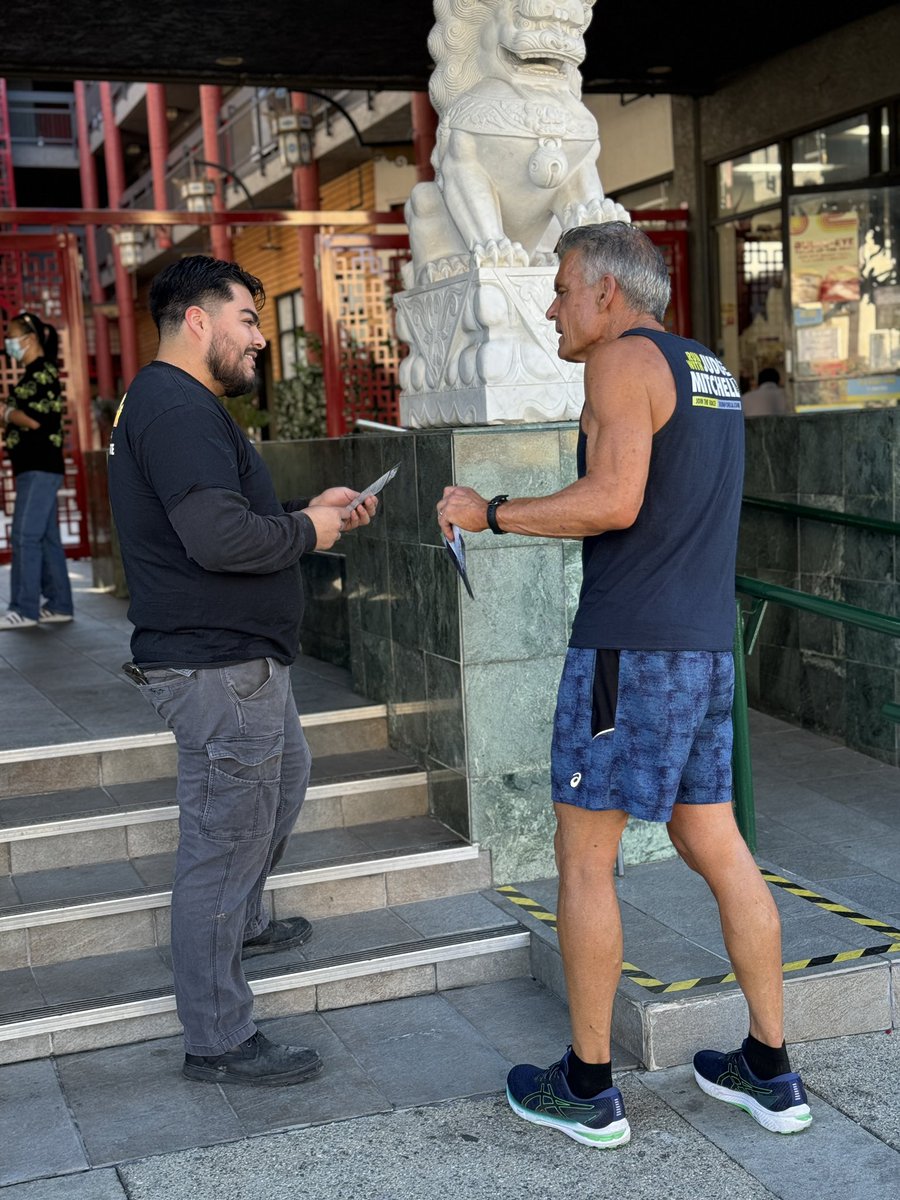 thejudge4da's tweet photo. Judge Mitchell visited Chinatown this morning as part of his “Run for  LA” initiative. When he becomes the next DA, Los Angeles County will have a District Attorney who knows each community, from the street level. 

#Run4LA #RunforLA #Chinatown https://t.co/QRdav58JnU