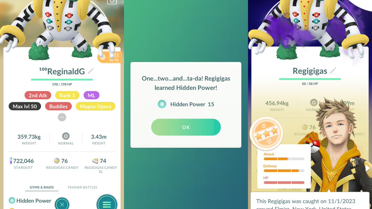 ItsRiehouan's tweet photo. Don't tempt me. I'm willing to build another Regigigas, Ice-type Hidden Power is optimal! This time with STAB Return! 😤 I've won battles with the Hundo Spice Lord Gigameister before. 

@HomeSliceHenry @ZyoniK_ @JonkusPKMN who wants clips once it's built? 👀 https://t.co/ab4CqZAsid