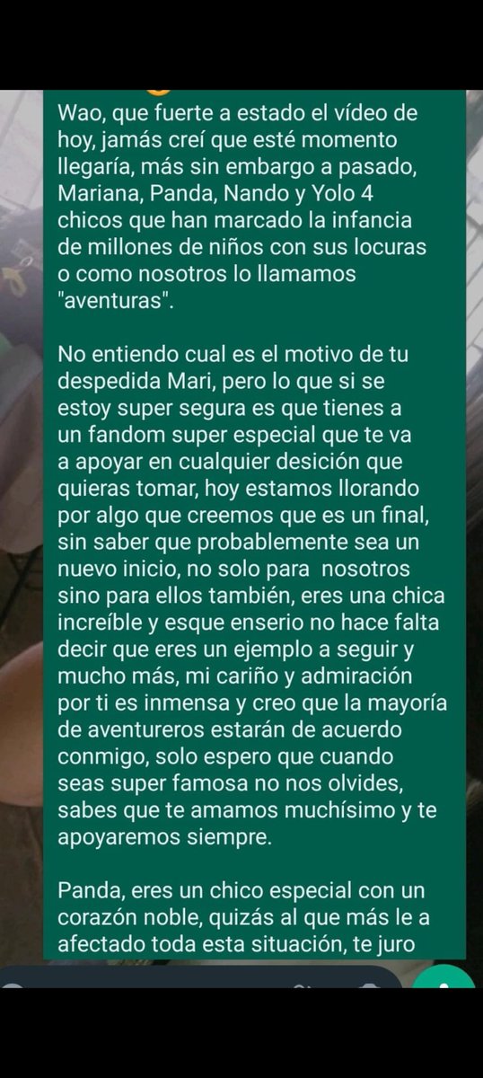 PalomaLineth's tweet photo. @YoloAventuras Quizás no vean esto @YoloAventuras @NandoAventurero @pandadelamaldad  @marianaavilatw  pero de igual forma me quería expresar hacia ustedes 🥹 https://t.co/3ecHUGSTgP