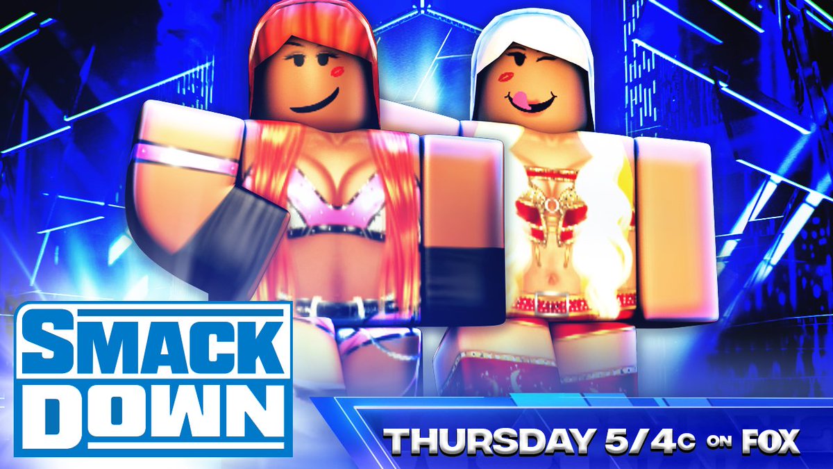 _WWERoblox's tweet photo. -SMACKDOWN-
@F4DE_4 finally get his title match after he claims the #WWEChampion @kedsheart has been ducking
-
@WWE21BeckyLynch will be going against #BethRose For the SDC
-
@irv_ingg2 set to be in action against @SmithBenoitRW
-
@sicxkchiqq in action against @bommiepink
#WWE https://t.co/gP9YCeNjVr
